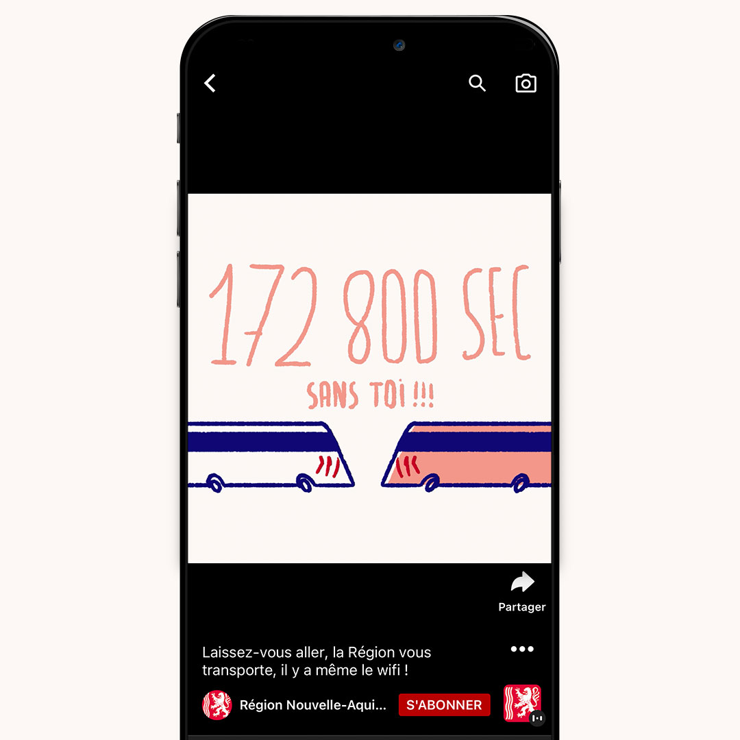 Région Nouvelle Aquitaine projet motion design car jeunes campagne social media