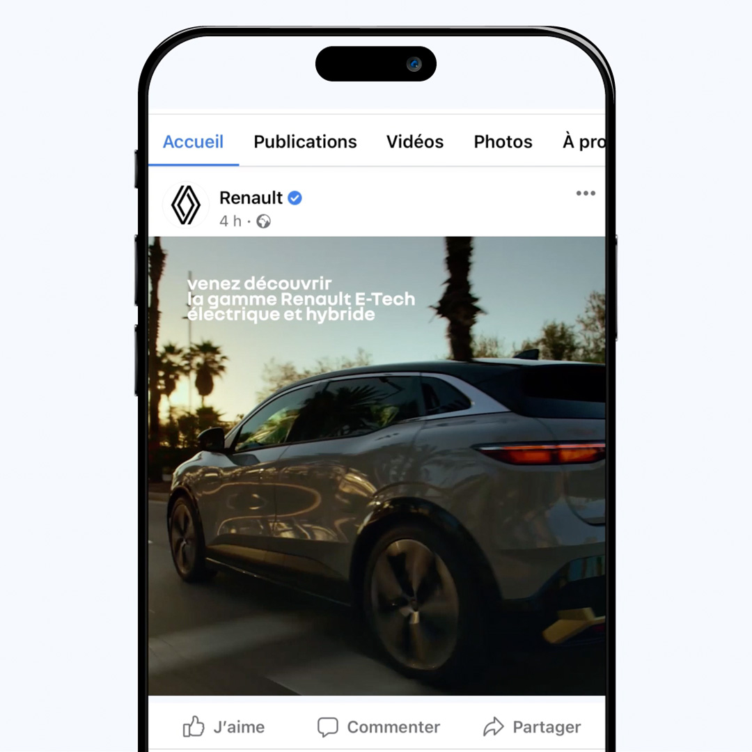 Renault Etech projet motion design campagne social media